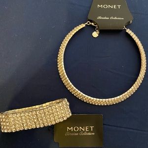 Matching studded chocker and bracelet